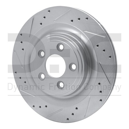 Dynamic Friction Co BRAKE ROTOR DRILLED AND SLOTTED SILVER 631-20018L
